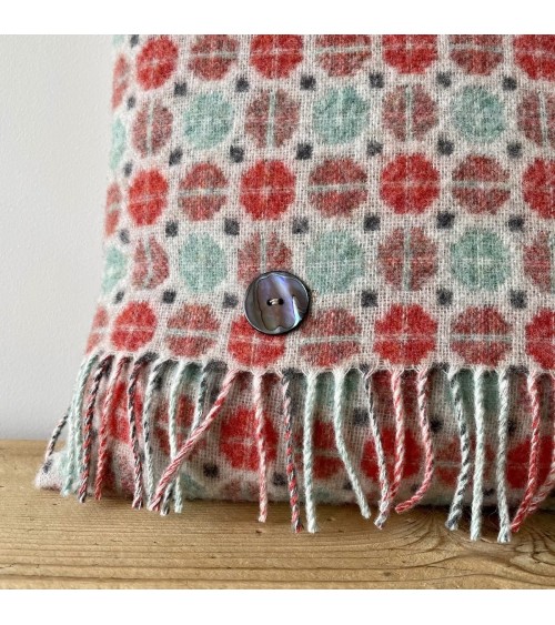 MILAN Coral & Mint - Sofa Cushion in merino wool Bronte by Moon best throw pillows sofa cushions covers decorative