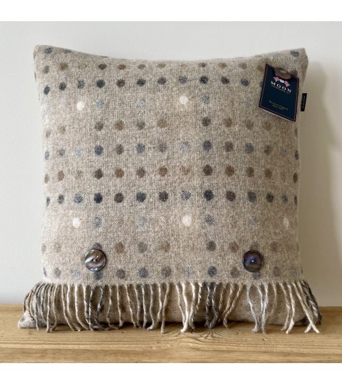 MULTI SPOT Natural - Merino wool cushion Bronte by Moon Cushion design switzerland original