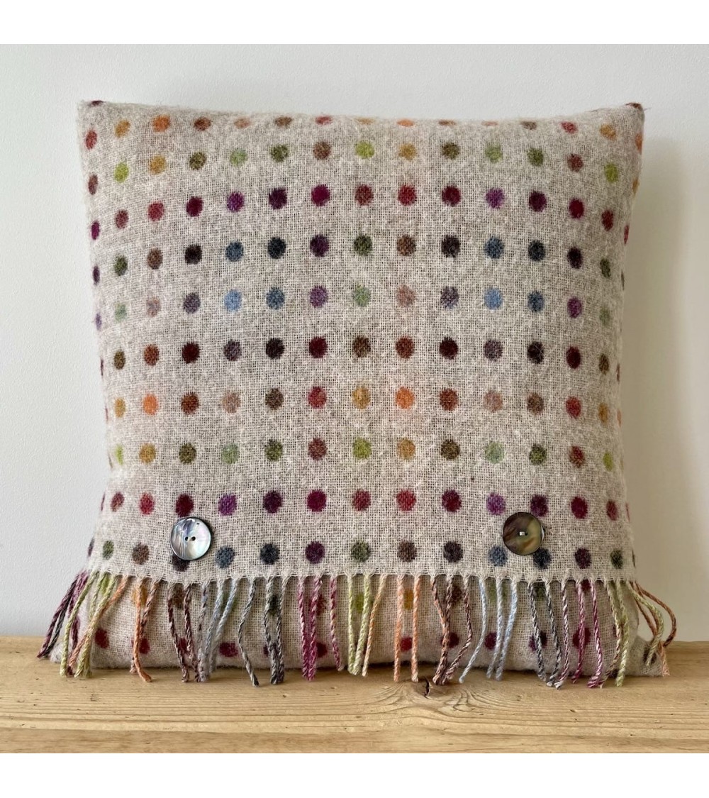 MULTI SPOT Beige - Sofa Cushion in merino wool Bronte by Moon decorative accent throw pillows cases sofa original