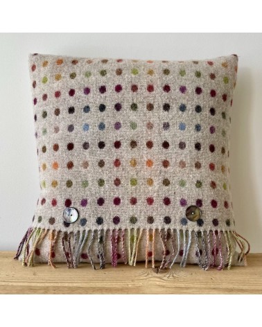 MULTI SPOT Beige - Coussin décoratif en laine mérinos Bronte by Moon coussins décoratifs pour canapé salon deco original suisse