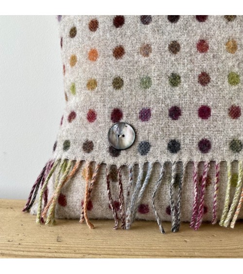 MULTI SPOT Beige - Coussin décoratif en laine mérinos Bronte by Moon pour canapé decoratif salon chaise deco