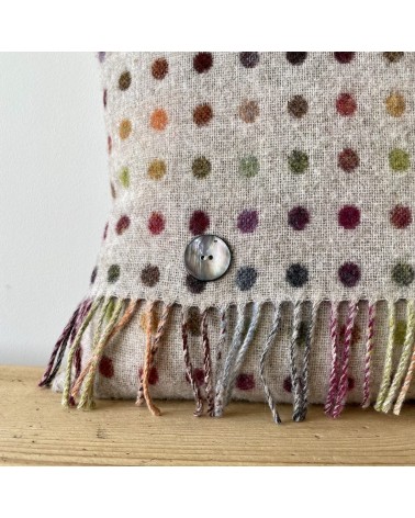 MULTI SPOT Beige - Coussin décoratif en laine mérinos Bronte by Moon pour canapé decoratif salon chaise deco