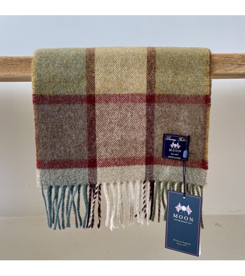 Merino wool scarf - PATELEY Ochre Bronte by Moon Scarves design switzerland original