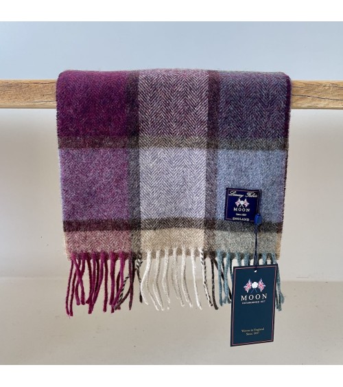 Merino wool scarf - PATELEY Pink Bronte by Moon Scarves design switzerland original
