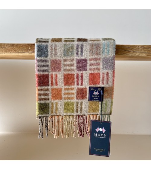 Merino wool scarf - RIBBON Beige Bronte by Moon Scarves design switzerland original