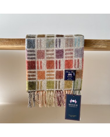 RIBBON Beige - Sciarpa di lana merinos Bronte by Moon sciarpa inglese per donna da uomo per donna sciarpe di lana eleganti