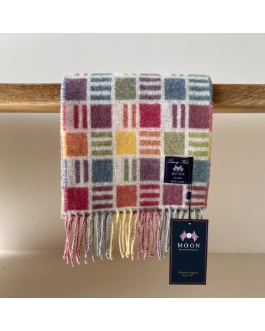 RIBBON Pastel - écharpe multicolore en laine mérinos Bronte by Moon luxe pour femme homme