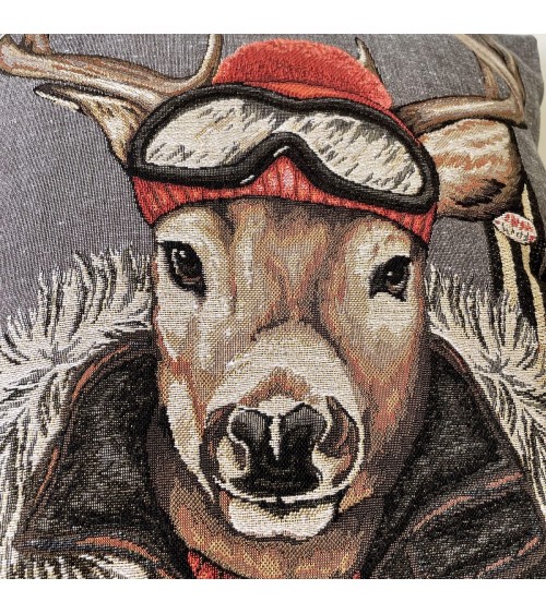 Cerf - Déco montagne - Housse de coussin Yapatkwa coussins décoratifs pour canapé salon deco original suisse
