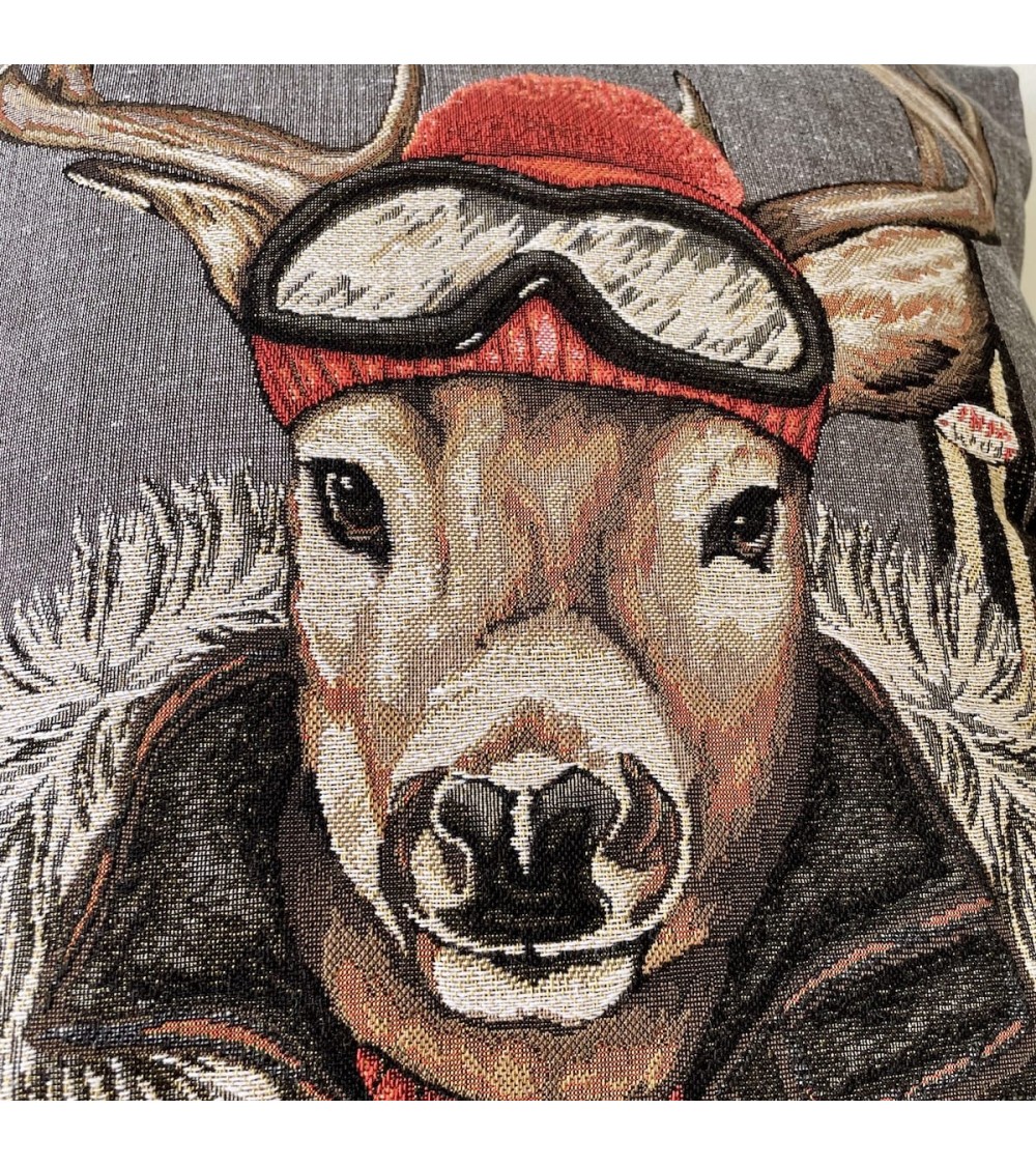 Cerf - Déco montagne - Housse de coussin Yapatkwa coussins décoratifs pour canapé salon deco original suisse