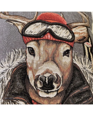Cerf - Déco montagne - Housse de coussin Yapatkwa coussins décoratifs pour canapé salon deco original suisse