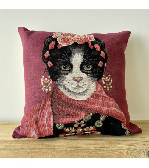 Ritratto di gatto - Frida Kahlo - Copricuscino Yapatkwa cuscini decorativi per sedie cuscino eleganti