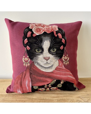 Katzenporträt - Frida Kahlo - Kissenbezug Yapatkwa zierkissen sofa deko kissen kaufen dekokissen sofakissen