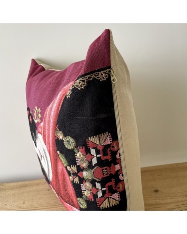 Katzenporträt - Frida Kahlo - Kissenbezug Yapatkwa zierkissen sofa deko kissen kaufen dekokissen sofakissen