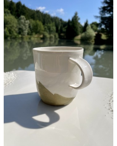 Großer Porzellan Becher - Vapor Grün Maison Dejardin kaffeetassen teetasse grosse lustige schöne kaufen