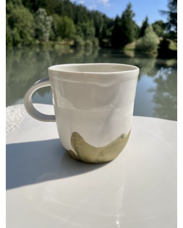 Großer Porzellan Becher - Vapor Grün Maison Dejardin kaffeetassen teetasse grosse lustige schöne kaufen