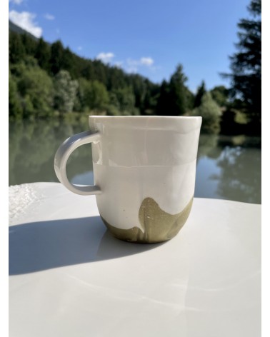Großer Porzellan Becher - Vapor Grün Maison Dejardin kaffeetassen teetasse grosse lustige schöne kaufen