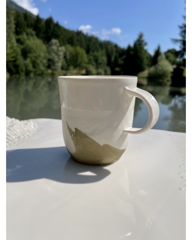 Großer Porzellan Becher - Vapor Grün Maison Dejardin kaffeetassen teetasse grosse lustige schöne kaufen