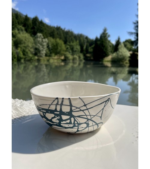 Grand Bol en porcelaine - Signature Bleu Maison Dejardin Bols & Saladiers design suisse original