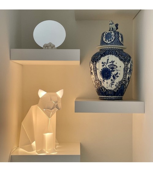 Lampe chat - Luminaire animal à poser, lampe de chevet design Plizoo a poser de nuit led moderne originale design suisse