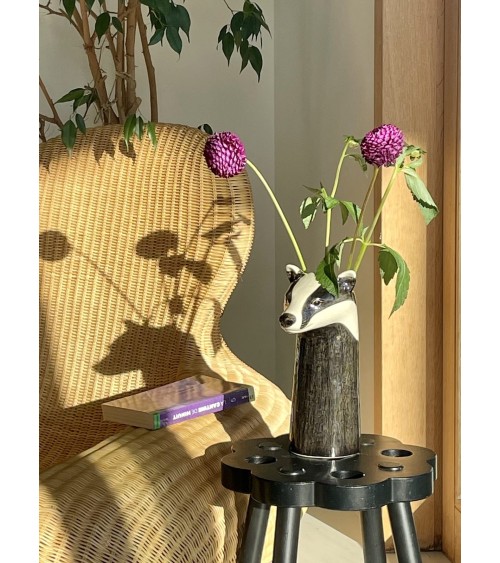 Vase à fleurs - Blaireau Quail Ceramics design fleur décoratif original kitatori suisse