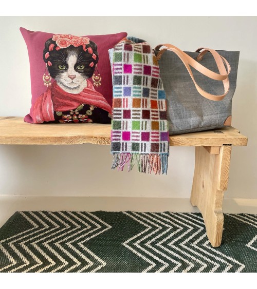 Katzenporträt - Frida Kahlo - Kissenbezug Yapatkwa zierkissen sofa deko kissen kaufen dekokissen sofakissen