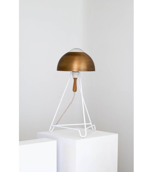 Studio Simple Blanc & or - Lampe de table, lampe de chevet Serax a poser de nuit led moderne originale design suisse