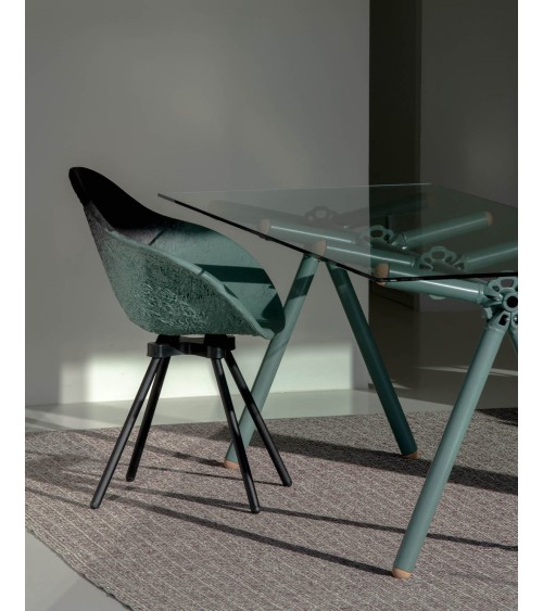 CLAVEX 68.0 Rivière - Glass Dining table - EXHIBITION MODEL