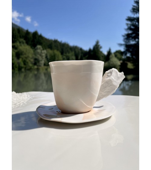 Tazza da caffè di porcellana - Vapor Rosa Maison Dejardin caffè espresso tazza particolari