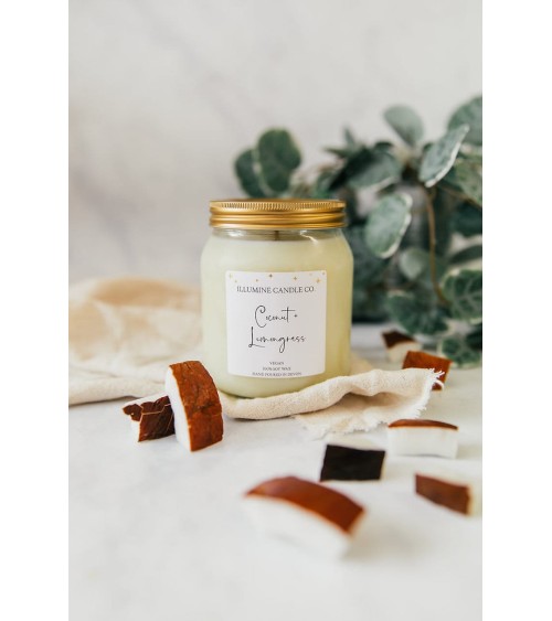 Coconut & Lemongrass - Scented Candle handmade good smelling candles shop store