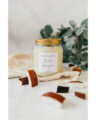 Coconut & Lemongrass - Scented Candle handmade good smelling candles shop store