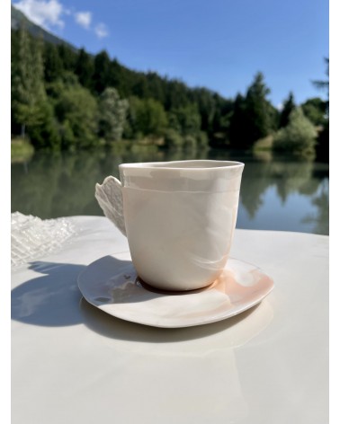 Porzellan Kaffeetasse - Vapor Rosa Maison Dejardin kaffeetassen teetasse grosse lustige schöne kaufen