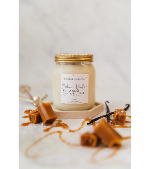 Cashmere Vanilla & Sea Salt Caramel - Scented Candle handmade good smelling candles shop store