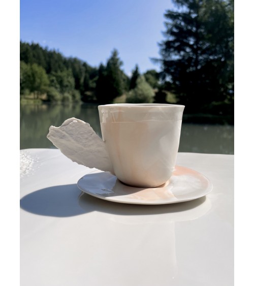 Porzellan Kaffeetasse - Vapor Rosa Maison Dejardin kaffeetassen teetasse grosse lustige schöne kaufen