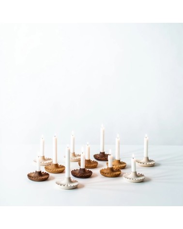 Daggkåpa - Bougeoir en bois - Noyer MYLHTA porte bougie design designer