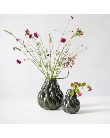 EDA Vase - Waldgrün MYLHTA vasen deko blumenvase blume vase design dekoration spezielle schöne kitatori schweiz kaufen