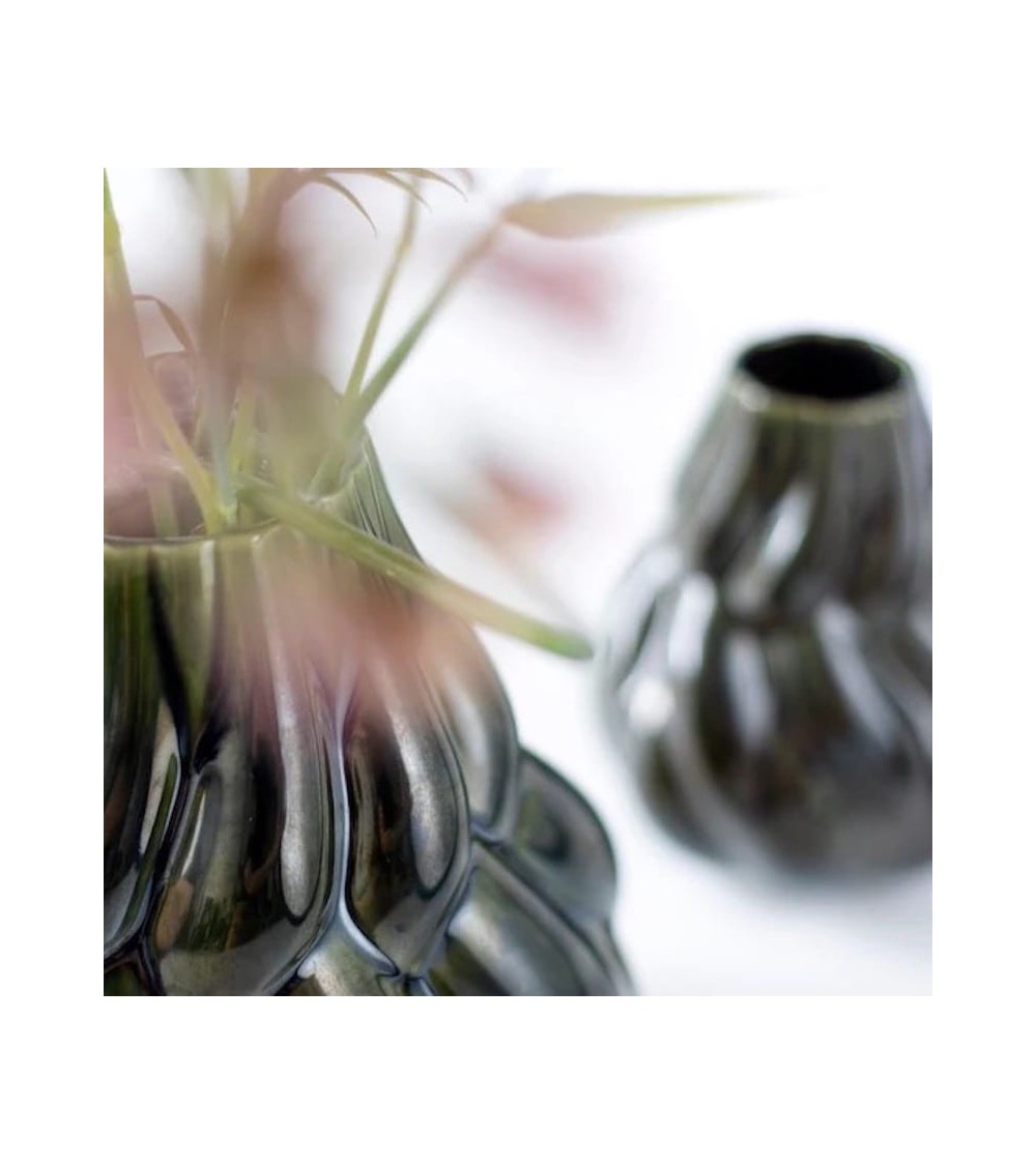 Vaso EDA - Verde bosco MYLHTA vasi eleganti per interni per fiori decorativi design kitatori svizzera