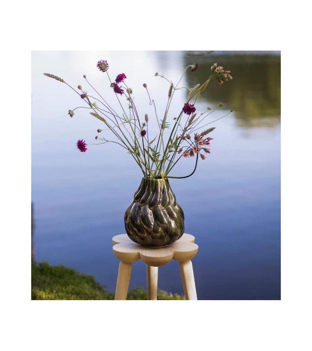 Vaso EDA - Verde bosco MYLHTA vasi eleganti per interni per fiori decorativi design kitatori svizzera