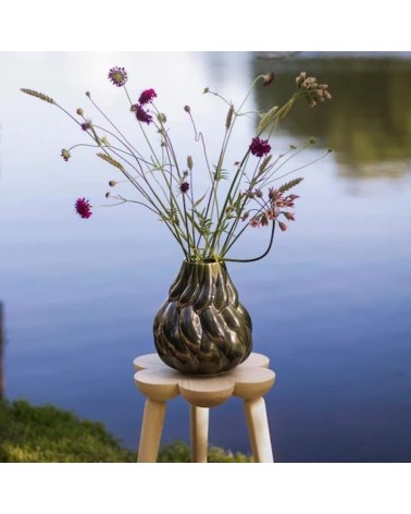 Vaso EDA - Verde bosco MYLHTA vasi eleganti per interni per fiori decorativi design kitatori svizzera