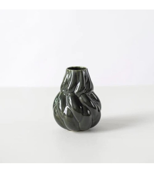 Vase design EDA - Vert forêt MYLHTA design fleur décoratif original kitatori suisse