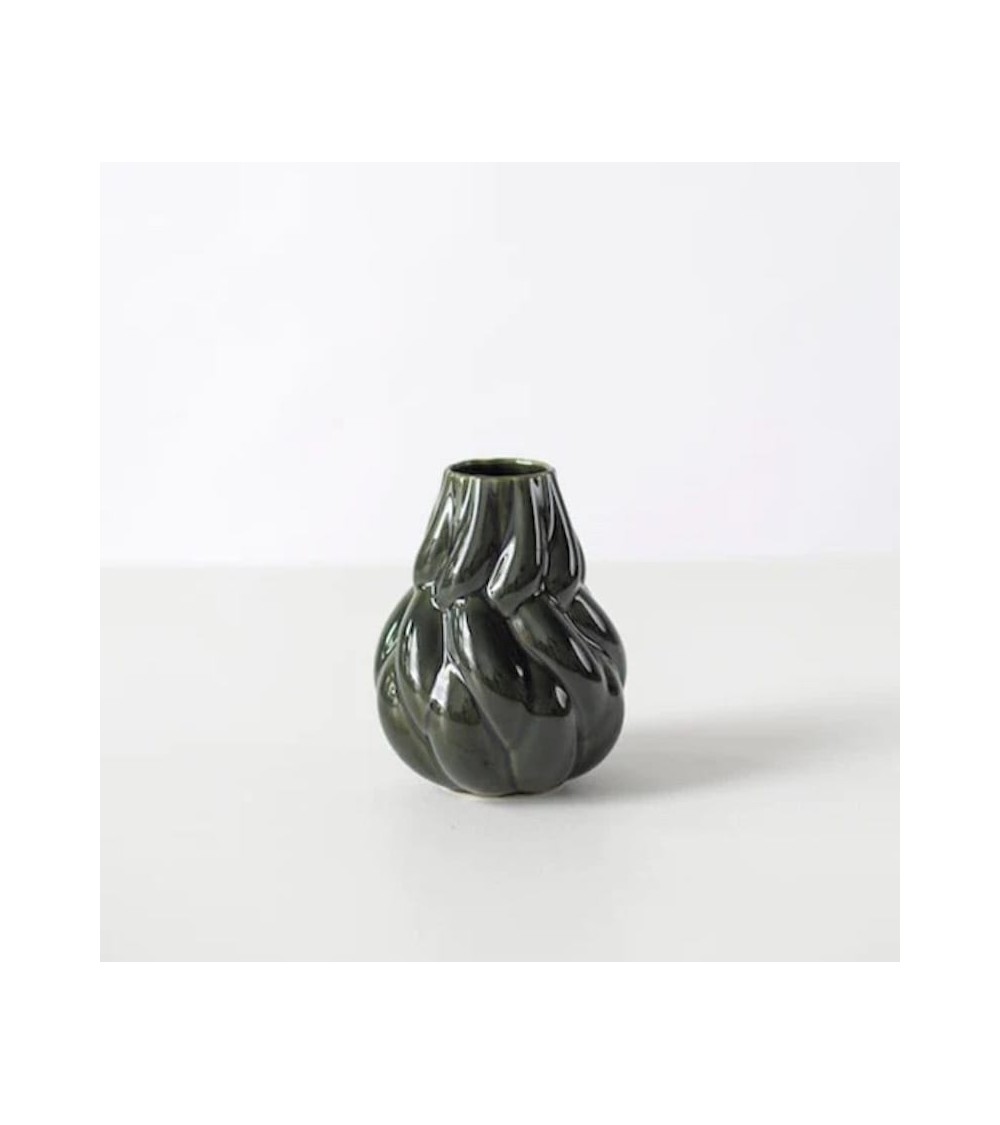Vaso EDA - Verde bosco MYLHTA vasi eleganti per interni per fiori decorativi design kitatori svizzera