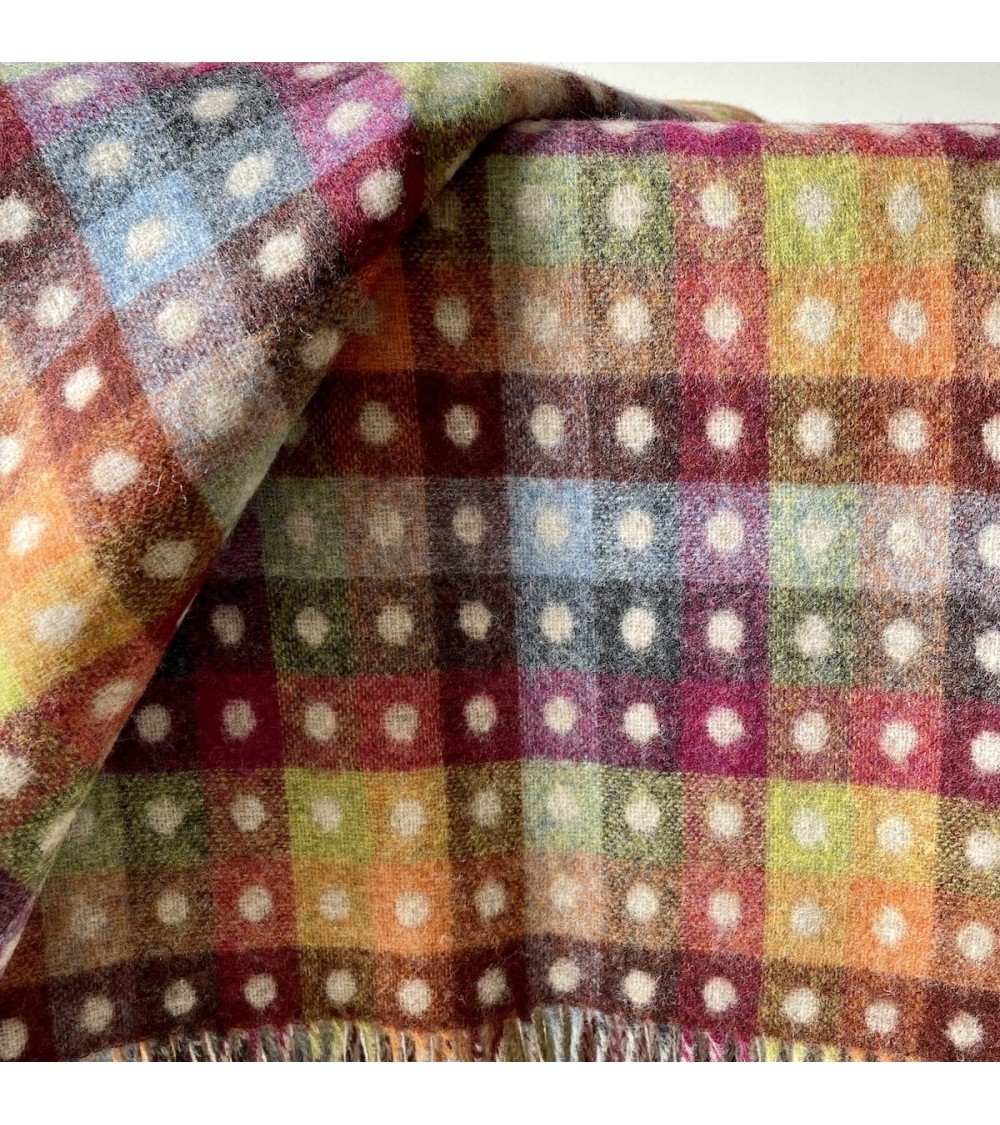 Plaid MULTISPOT Beige - Couverture en laine mérinos Bronte by Moon un plaid cocooning couverture chaude douce plaide lit