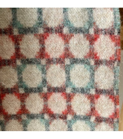 MILAN Corallo e Menta - Coperta di lana merino Bronte by Moon plaid per divano in lana coperta morbida letto matrimoniale pla...