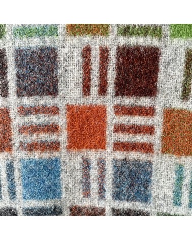 RIBBON Grigio / Multi - Coperta di lana merino Bronte by Moon di qualità per divano coperte plaid