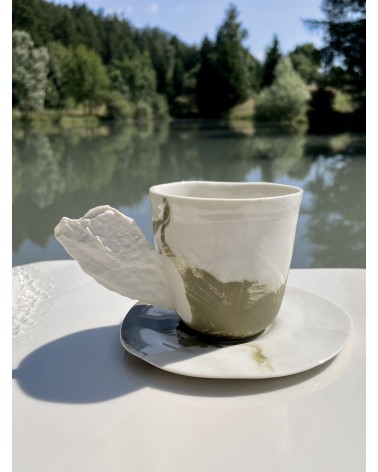 Tazza da caffè di porcellana - Vapor Verde Maison Dejardin caffè espresso tazza particolari