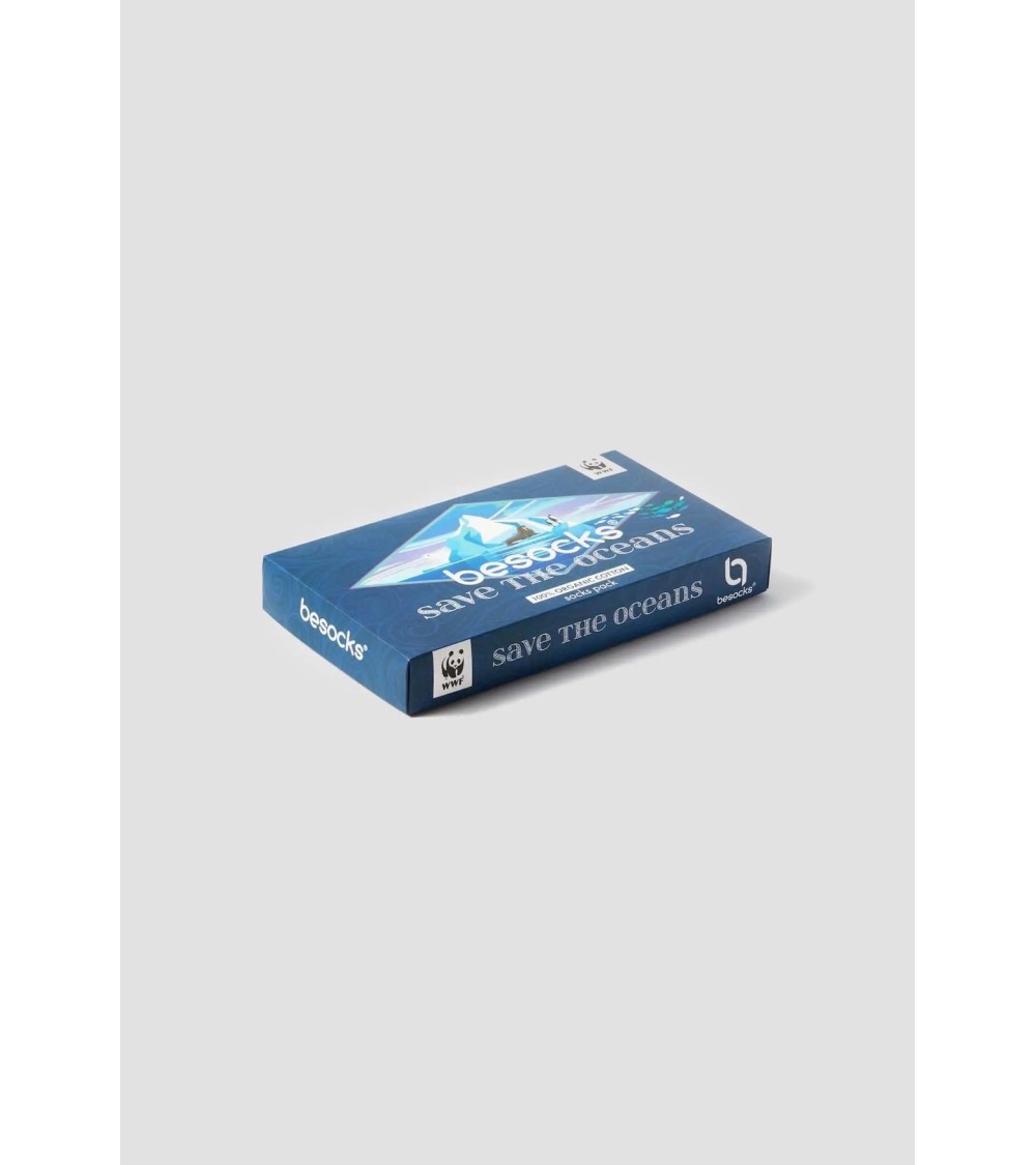 Calzini - Pacchetto WWF - Save the Oceans Besocks calze da uomo per donna divertenti simpatici particolari