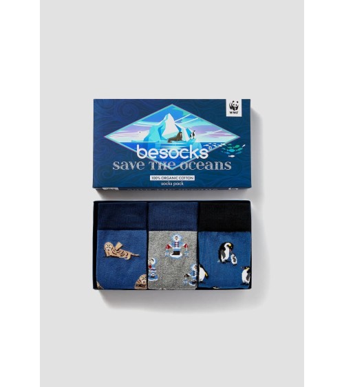 Chaussettes - Pack WWF - Save the Oceans Besocks Chaussettes design suisse original