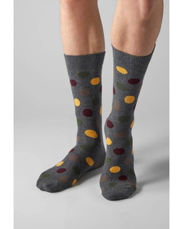 Calzini BePolkadots - Grigio Marengo Besocks calze da uomo per donna divertenti simpatici particolari