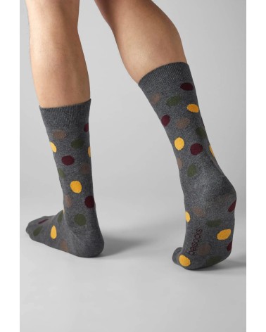 Calzini BePolkadots - Grigio Marengo Besocks calze da uomo per donna divertenti simpatici particolari