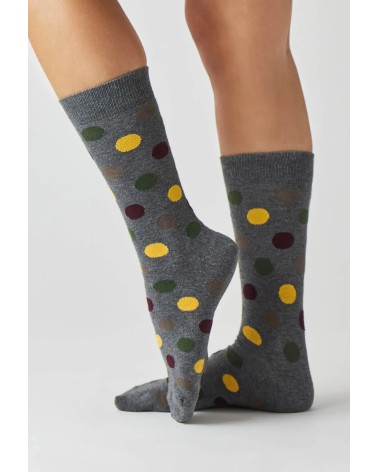 Calzini BePolkadots - Grigio Marengo Besocks calze da uomo per donna divertenti simpatici particolari