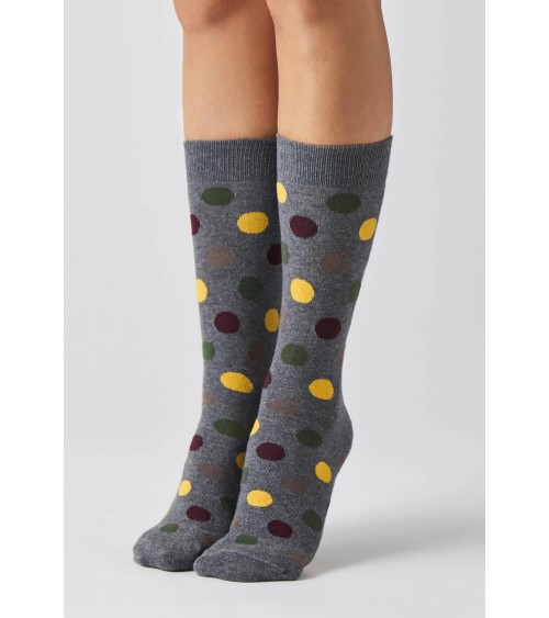 Calzini BePolkadots - Grigio Marengo Besocks calze da uomo per donna divertenti simpatici particolari